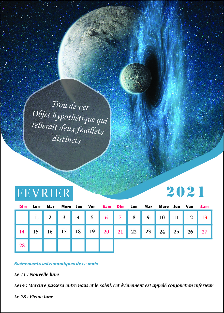 Spatium Lapis Astronomical Calendar